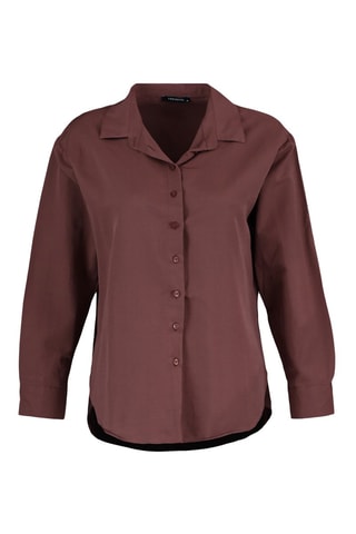 Chemise oversize - Marron