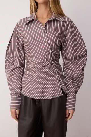 Chemisier slim - Marron