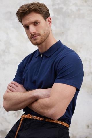 Polo regular - Bleu marine