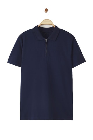 Polo regular - Bleu marine