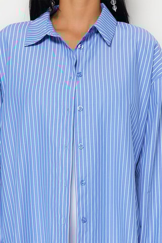 Tunique rayée - Bleu clair et blanc