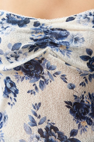 Caraco - Blanc et bleu cobalt