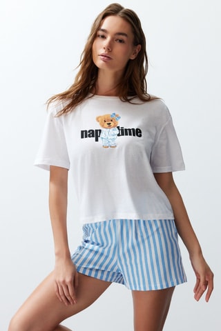 Pyjama - Blanc et bleu