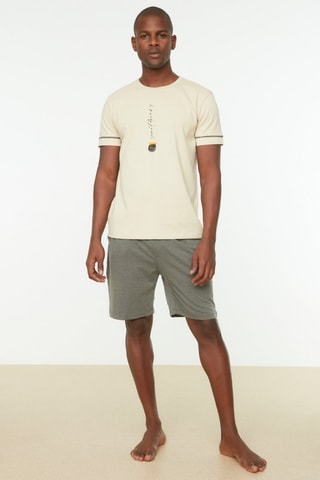 Pyjama - Beige et gris