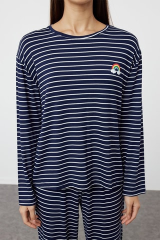 Pyjama - Bleu marine et blanc