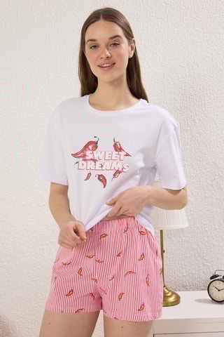 Pyjama - Blanc et rose