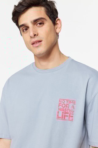 T-shirt oversize - Bleu