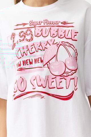 T-shirt oversize - Blanc