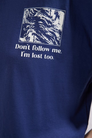 T-shirt oversize - Bleu marine