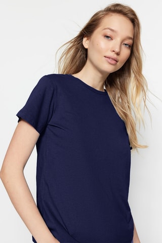 2 T-shirts - Bordeaux et bleu marine