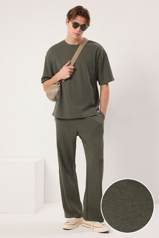 T-shirt oversize et pantalon de survêtement - Kaki