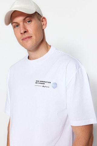 T-shirt oversize - Blanc