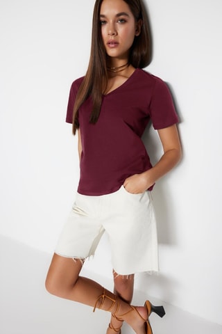 T-shirt - Bordeauxrood