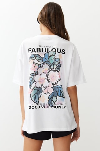 T-shirt oversize - Écru