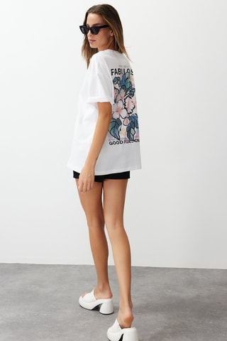 T-shirt oversize - Écru