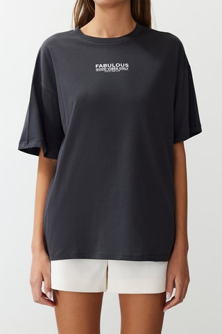 T-shirt oversize - Anthracite