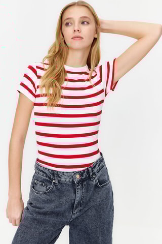 T-shirt - Blanc et rouge