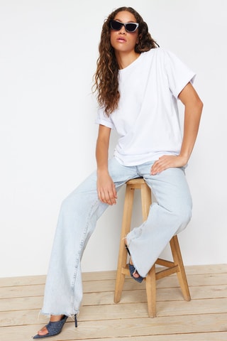 T-shirt oversize - Blanc