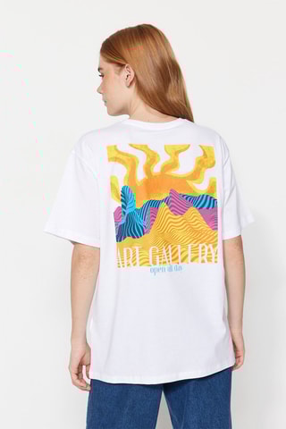 T-shirt oversize - Blanc