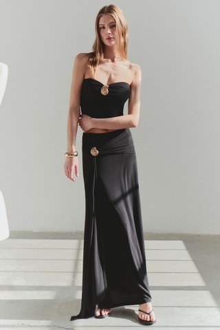 Strapless Top - Zwart
