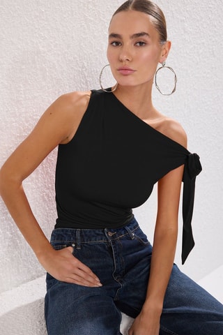 Top asymétrique - Noir