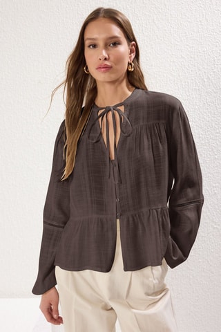 Chemisier regular - Marron