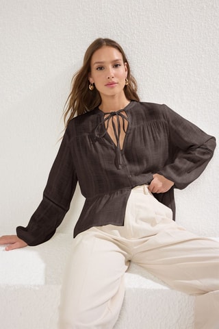 Chemisier regular - Marron