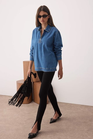 Blouse en jean - Bleu clair