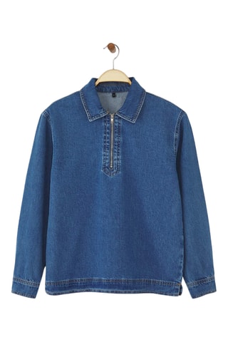 Blouse en jean - Bleu clair