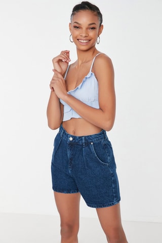 Short en jean - Bleu