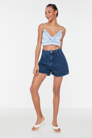 Short en jean - Bleu