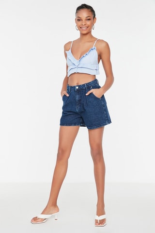 Short en jean - Bleu