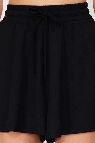 Short relaxed taille haute - Noir