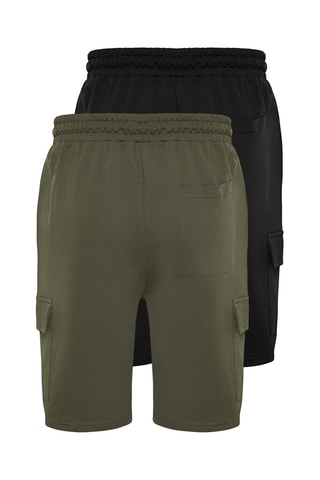 2 bermudas - 
Noir et kaki