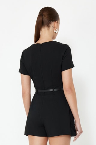 Combishort trompe-l’œil - Noir