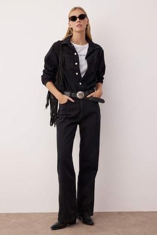 Combinaison en jean - Noir