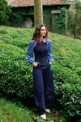 Combinaison en jean - Bleu foncé