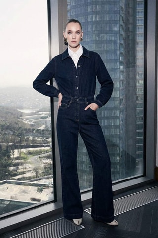 Combinaison en jean - Bleu foncé