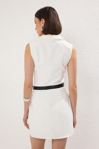 Combishort trompe-l’œil - Blanc