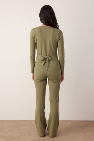 Top portefeuille et pantalon taille haute - Kaki