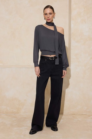 Top et foulard - Anthracite