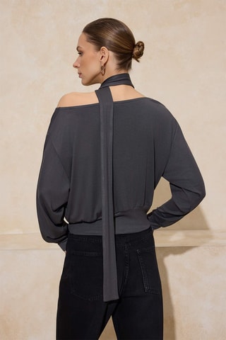 Top et foulard - Anthracite