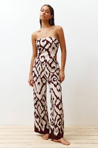 Top bustier et pantalon - Blanc