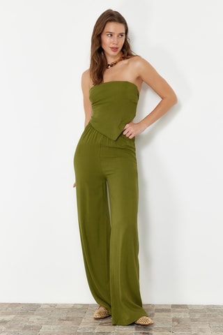 Top bustier et pantalon - Kaki