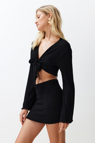 Crop top et jupe - Noir