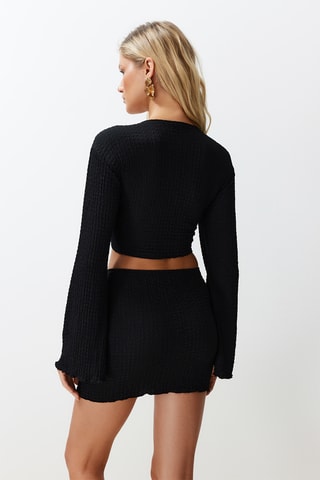 Crop top et jupe - Noir