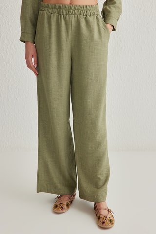 Chemisier et pantalon - Kaki clair