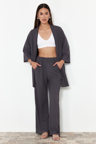 Kimono et pantalon taille haute - Anthracite
