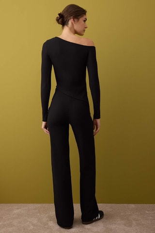 Top et pantalon taille haute - Noir