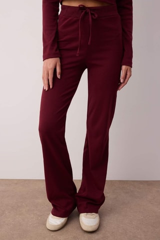 Top et pantalon flare - Bordeaux